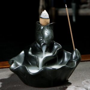 Ceramic Incense Burner Leaf Tower