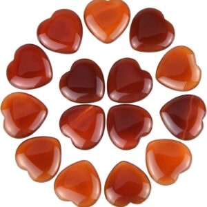 Red Agate Heart Shaped Healing Gemstone