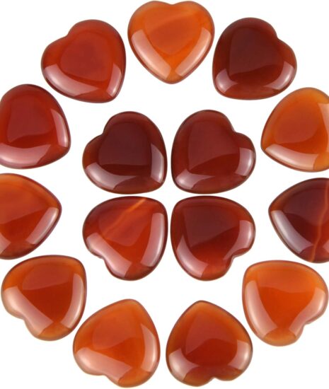 Red Agate Heart Shaped Healing Gemstone