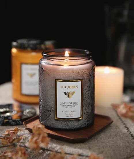 Scented Candle Jar with Lid Soy Wax