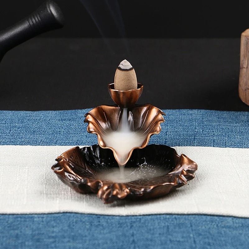 Ceramic Incense Burner Leaf Tower
