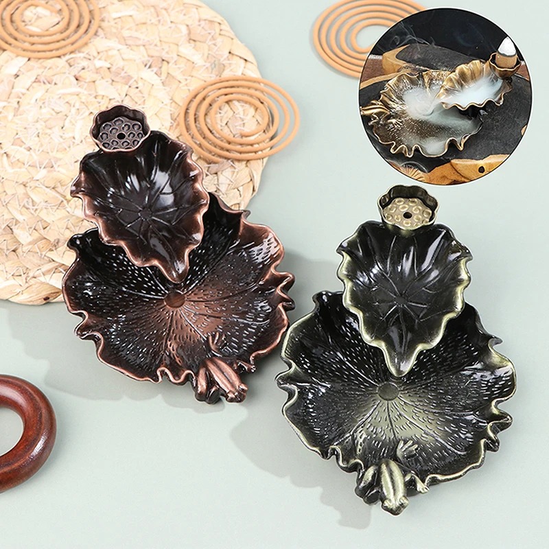 Ceramic Incense Burner Leaf Tower