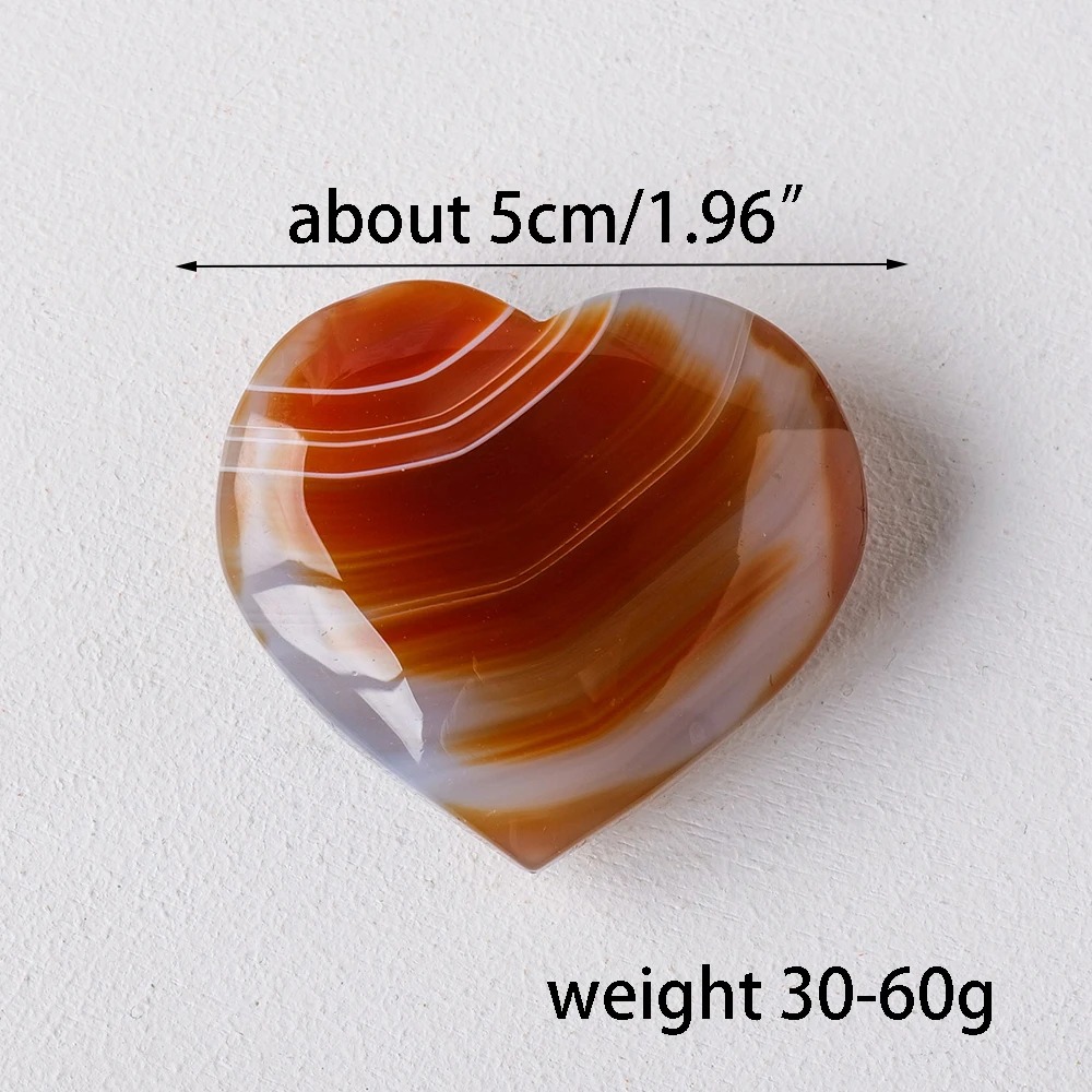 Red Agate Heart Shaped Healing Gemstone - Image 2