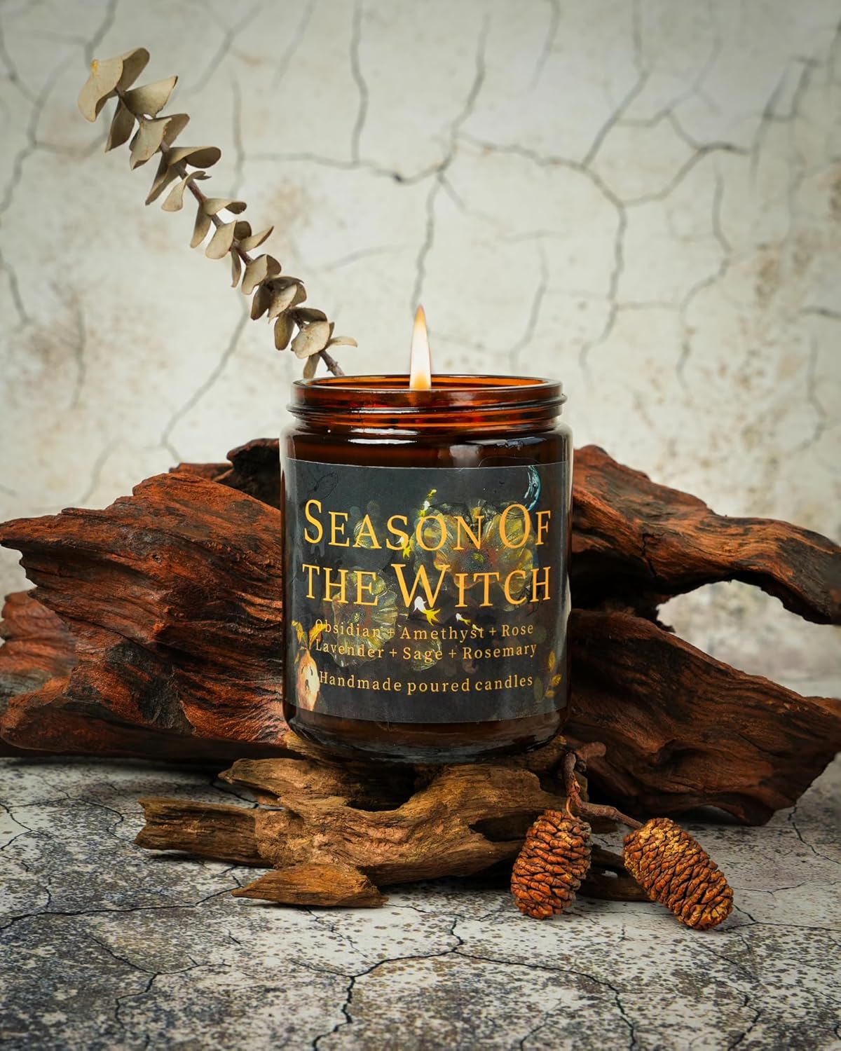 Ritual Candles with Dried Flowers & Herbs - Image 3
