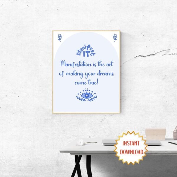 Manifesting Dreams Quote Wall Art - Image 5